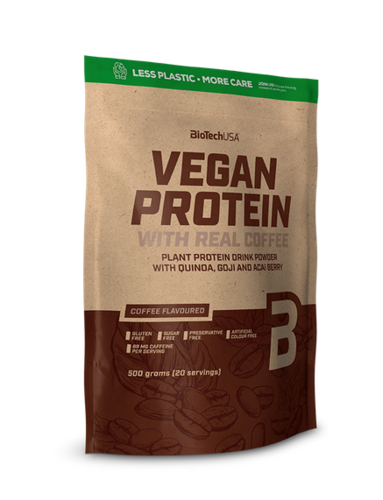 Details zu  BioTech USA Vegan Protein Coffee 500g Beutel (29,80€/Kg)