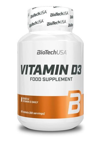 BioTech USA Vitamin D3 60 Tabletten (150,83€/Kg) Aktion