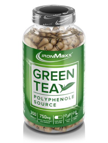 Ironmaxx Green Tea 300 Kapseln (93,88€/Kg) Diät Grüner Tee Extract